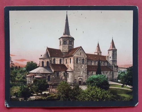   Originalfotografie (Photochromdruck) Hildesheim. Godehardikirche (Nummer 8734 P.Z.) 