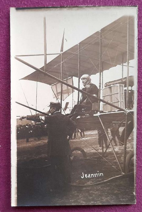   Ansichtskarte AK Fotopostkarte Flugwoche Oberrhein 20.-28. Mai 1911 Vorne im Druck "Jeannin" 
