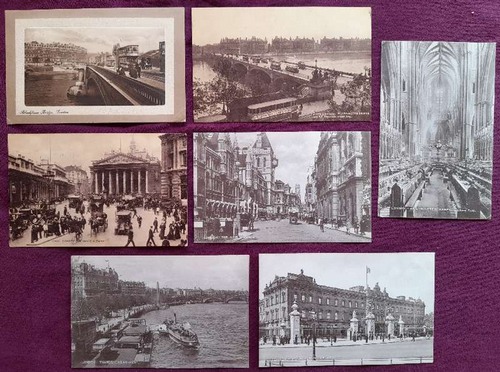   Sammlung von 7 Ansichtskarten AK London 