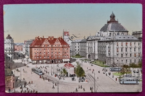   AK Ansichtskarte München. Karlsplatz. Blick gegen Hauptbahnhof 