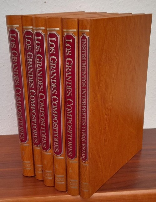 Salvat, Juan  Enciclopedia Salvat de Los Grandes compositores ((Obra completa, 5 tomos) + Instrumentos, intérpretes y orquestas (1 tomo) 