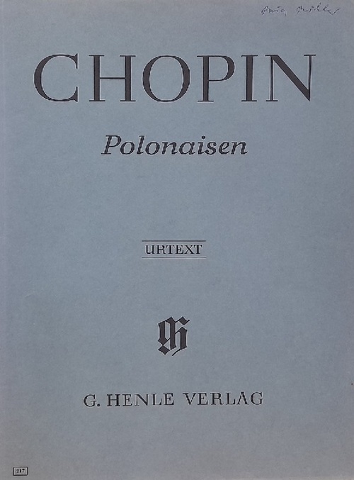 Chopin, Frederic  Polonaisen (Urtext) (Nach Eigenschriften, Abschriften und Erstausgaben Hg. Ewald Zimmermann. Fingersatz Hans-Martin Theopold) 
