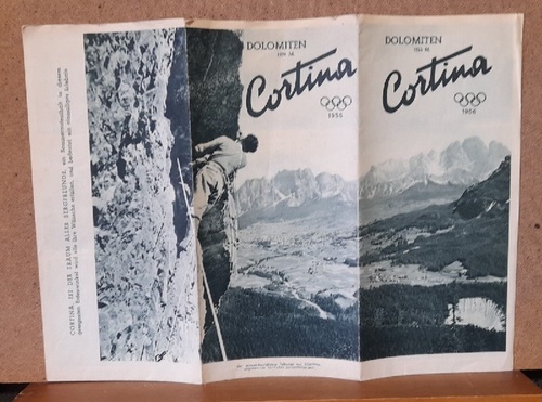   Cortina 1956 Dolomiten (großer Faltprospekt / Reiseprospekt) 