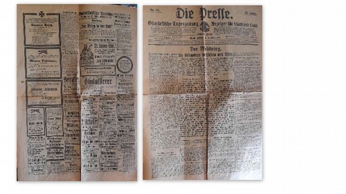   Die Presse 33. Jg. Nr. 66 Thorn Freitag 19. März 1915 (Ostmärkische Tageszeitung. Anzeiger für Stadt und Land) 