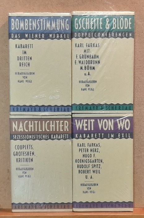 Farkas, Karl und Hans Veigl  Weit von wo / Gscheite & Blöde / Nachtlichter / Bombenstimmung (Kabarett im Exil / Doppelconferencen / Sezessionistisches Kabarett / Das Wiener Werkel) 