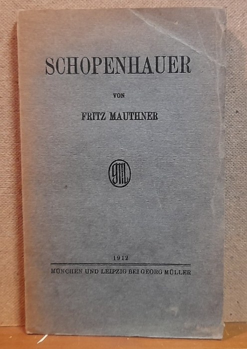 Mauthner, Fritz  Schopenhauer 