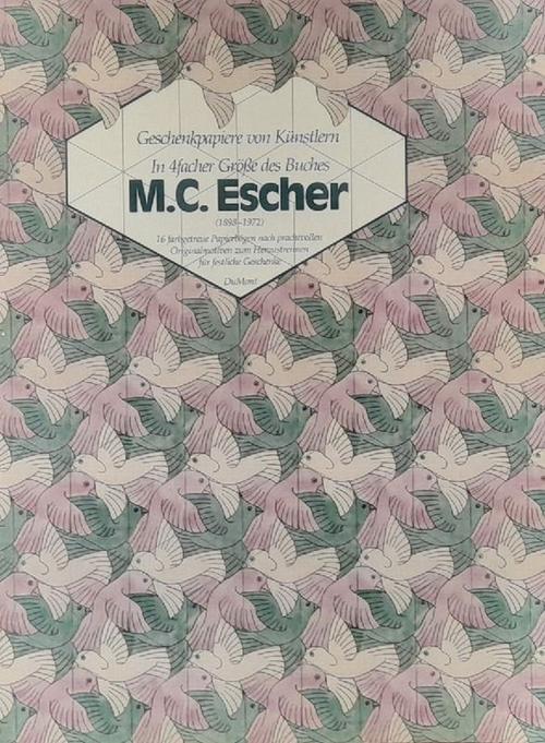 Escher, M.C.  M.C. Escher (1898-1972). Geschenkpapiere von Künstlern. In 4facher Größe des Buches (16 farbgetreue Papierbögen nach prachtvollen Originalmotiven zum Heraustrennen für festliche Geschenke) 