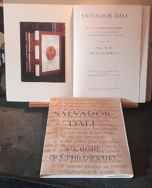 Dali, Salvador  Booklet for the promotion of the book "Alchimie des Philosophes." (Promotional Booklet) (Dix Planches Originales en couleurs sur Parchemin Lithographie, Serigraphie et Gravure pour le livre..) 