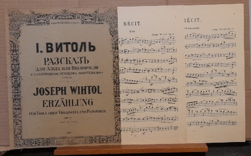 Wihtol, Joseph  Erzählung für Viola oder Violoncell und Pianoforte (Titelblatt dt./russisch; Innentitel französisch) 