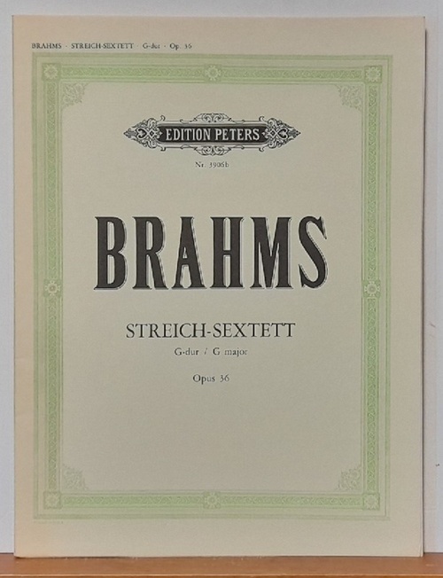 Brahms, Johannes  Streich-Sextett G dur / G major Opus 36 (für 2 Violinen, 2 Violen und 2 Violoncelli. Hg. Gewandhaus-Quartett) 