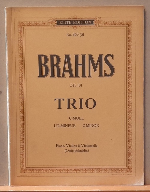 Brahms, Johannes  Trio C-Moll Op. 101 für Piano, Violino & Violoncello (Ossip Schnirlin) (Übertragung v. Wilhelm Altmann) 