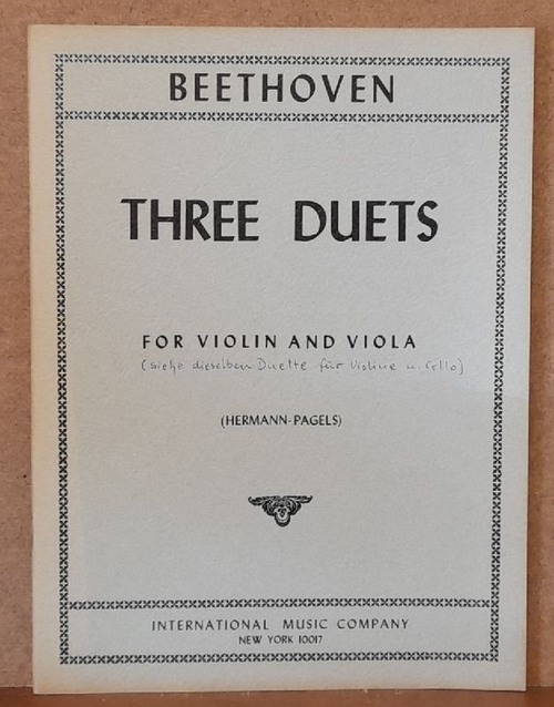 Beethoven, Ludwig van  Three Duets for Violin and Viola (Hermann-Pagels) 