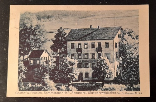   Ansichtskarte AK Gasthof u. Pension "Sommerauer Hof", Sommerau (Schwarzwaldbahn) (Anm. Weiler der Stadt Bonndorf im Schwarzwald, Landkreis Waldshut) 