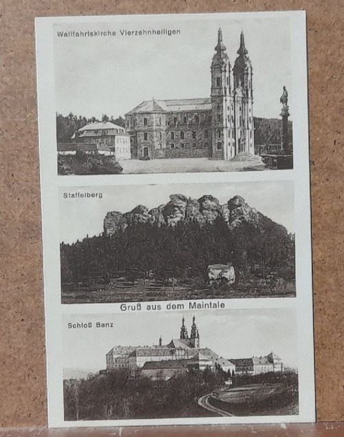   Ansichtskarte AK Gruss aus dem Maintale. Wallfahrtskirche Vierzehnheiligen Staffelberg Schloss Banz 
