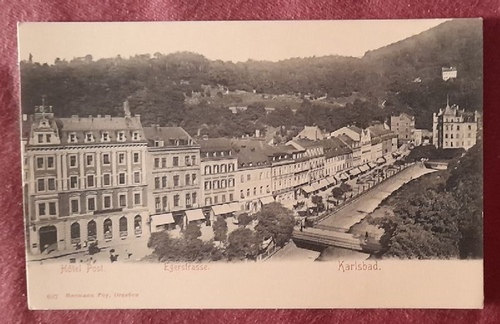   Ansichtskarte AK Karlsbad. Hotel Post. Egerstrasse 