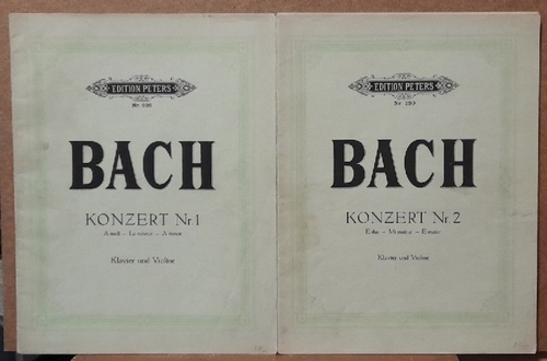 Bach, Johann Sebastian  Konzert Nr. 1 A moll - la mineur - A minor + E dur - Mi majeur - E major (Klavier und Violine. Andreas Moser) 