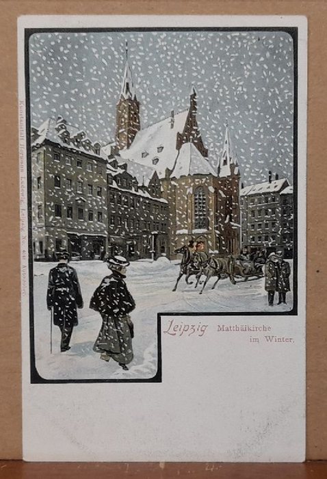   Ansichtskarte AK Leipzig. Matthäikirche im Winter (Farblitho) 