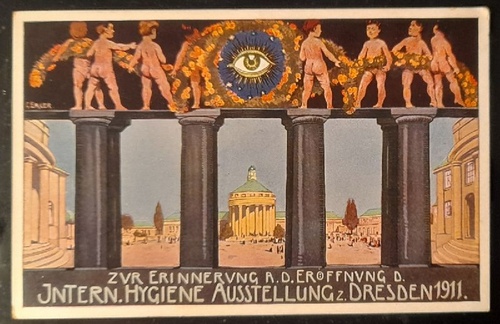   Ansichtskarte AK Dresden. Zur Erinnerung an die Eröffnung der internationalen Hygiene Ausstellung zu Dresden 1911 