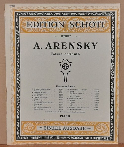 Arensky, A. (Anton)  Basso ostinato (Piano) 