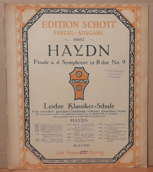 Haydn, Joseph  Finale a.d. Symphonie in B dur No. 9 