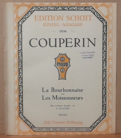 Couperin, Francois  Le Bourbonnaise und Les Moissonneurs (Gavotte) 