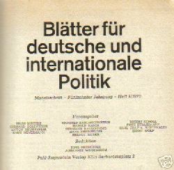 o.Verfasser  30 Bände "Blätter für deutsche und internationale Politik" 