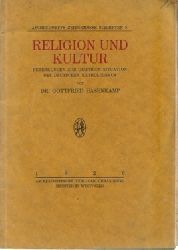 Hasenkamp, Gottfried  Religion und Kultur. Bemerkungen zur geistigen Situation des deutschen Katholizismus 