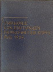 Krmer, Ludwig Wilhelm  Symphonie von Dichtungen. Frankfurter Koepfe aus 1927 