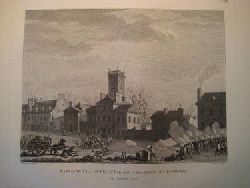 Berthault, (Jean-Gabriel) (?)  Massacre a la Chapelle par les Chasseurs des Barrieres en Janvier 1791 (Gravure) 