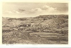   Ansichtskarte Gersfeld (Die Rhn) (Panorama mit einem der frhen Flugzeuge, erinnert an Otto Lilienthal seine ersten Flugmodelle) 