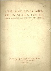 Lempertz, Math.  Sammlung einer alten rheinischen Familie nebst Beitrgen aus anderem Privatbesitz (Versteigerung 3.-5. Mai 1934) 
