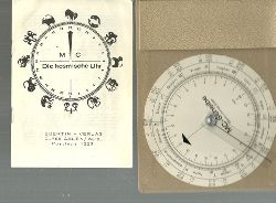 ohne Autor  Die Kosmische Uhr (MC.Scheibe montiert auf Pappdeckel mit Zahlenskala und 7seitige Erklrung 