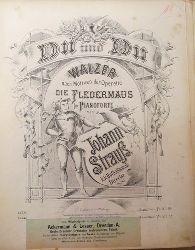 Strauss, Johann  Du und Du (Walzer nach Motiven der Operette "Die Fledermaus" fr Pianoforte und Violine 1 (4seitige Notenbeilage) 