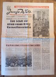 FDJ (Hg.)  Junge Welt 15. Jahrgang Ausgabe C v. 15. September 1961 (Organ des Zentralrats der Freien Deutschen Jugend) 