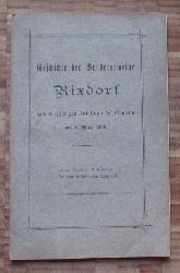 ohne Autor  Geschichte der Brdergemeinde Rixdorf zum 150jhrigen Jubilum der Gemeine am 4. Mrz 1906 