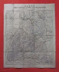 Rachel, L. (Bearb.)  Karte von Wrttemberg, Baden & Hohenzollern (nach den neuesten Materialien bearbeitet von L. Rachel) 