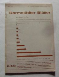 Studentenschaft der Technischen Hochschu  Darmstdter Bltter - wir lesen fr Sie .... Heft 11-12 / 1968 