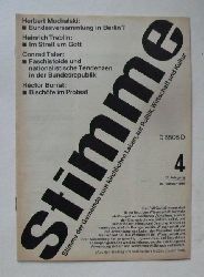 Niemller, Martin; Herbert Mochalski und Karl Linke  STIMME 21. Jahrgang Heft 4 v. 15. Februar 1969 (Stimme der Gemeinde zum kirchlichen Leben, zur Politik, Wirtschaft und Kultur) 