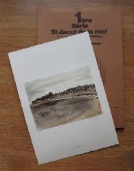 Bhler, Hans-Georg  1ere Serie St. Jacut de la mer (12 Aquarelles imprimes / 12 Aquarelle gedruckt) (Expositions des peintres Jaguins 14.7-15.8.1985) 