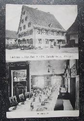   Ansichtskarte Oberbaldingen "Gasthaus z. Hirschen v. Chr. Kienzle" (Innen- und Auenansicht) 