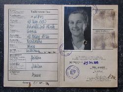   Kennkarte / Identity Card / Carte d`Identite (Land Wrttemberg / Land Wuerttemberg / Pays Wuerttemberg) 
