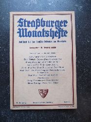 Spieser, Friedrich (Hg.)  Straburger Monatshefte 6. Jahrgang Heft 1 (Zeitschrift fr das deutsche Volkstum am Oberrhein) 