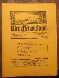 Wingenroth, Max (Hg.)  Mein Heimatland, Heft 3, 1925 (Badische Bltter fr Volkskunde, lndliche Wohlfahrtspflege, Heimat- und Denkmalschutz) 