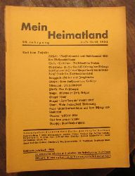 Wingenroth, Max (Hg.)  Mein Heimatland, Heft 11/12, 1933 (Badische Bltter fr Volkskunde, lndliche Wohlfahrtspflege, Familienforschung, Heimatschutz und Denkmalpflege) 