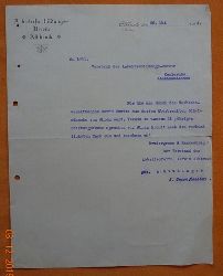 ABV Albbruck  Schreiben des Arbeiterbildungsvereins Albbruck (berschrift: "An lbl. Vorstand des Arbeiterbildungsvereins Karlsruhe / Dankesschreiben) 