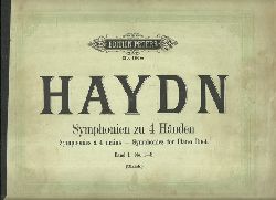 Haydn, Joseph  Symphonien fr Pianoforte zu 4 Hnden bearbeitet v. Hugo Ulrich Band I (No. 1-6), Band II (No. 7-12), Band III (13-) 