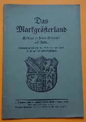 Seith, Karl  Das Markgrflerland 1930 Heft 2 (Beitrge zu seiner Geschichte und Kultur) 