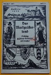 Seith, Karl (Begr.)  Das Markgrflerland 1940 Heft 1 (Beitrge zu seiner Geschichte und Kultur) 