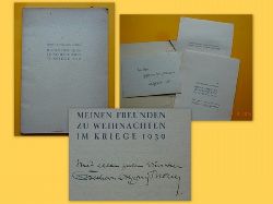 Mller, Eberhard Wolfgang  Meinen Freunden zu Weihnachten im Kriege 1939 