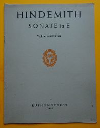 Hindemith, Paul  Sonate in E fr Violine und Klavier (1935) 